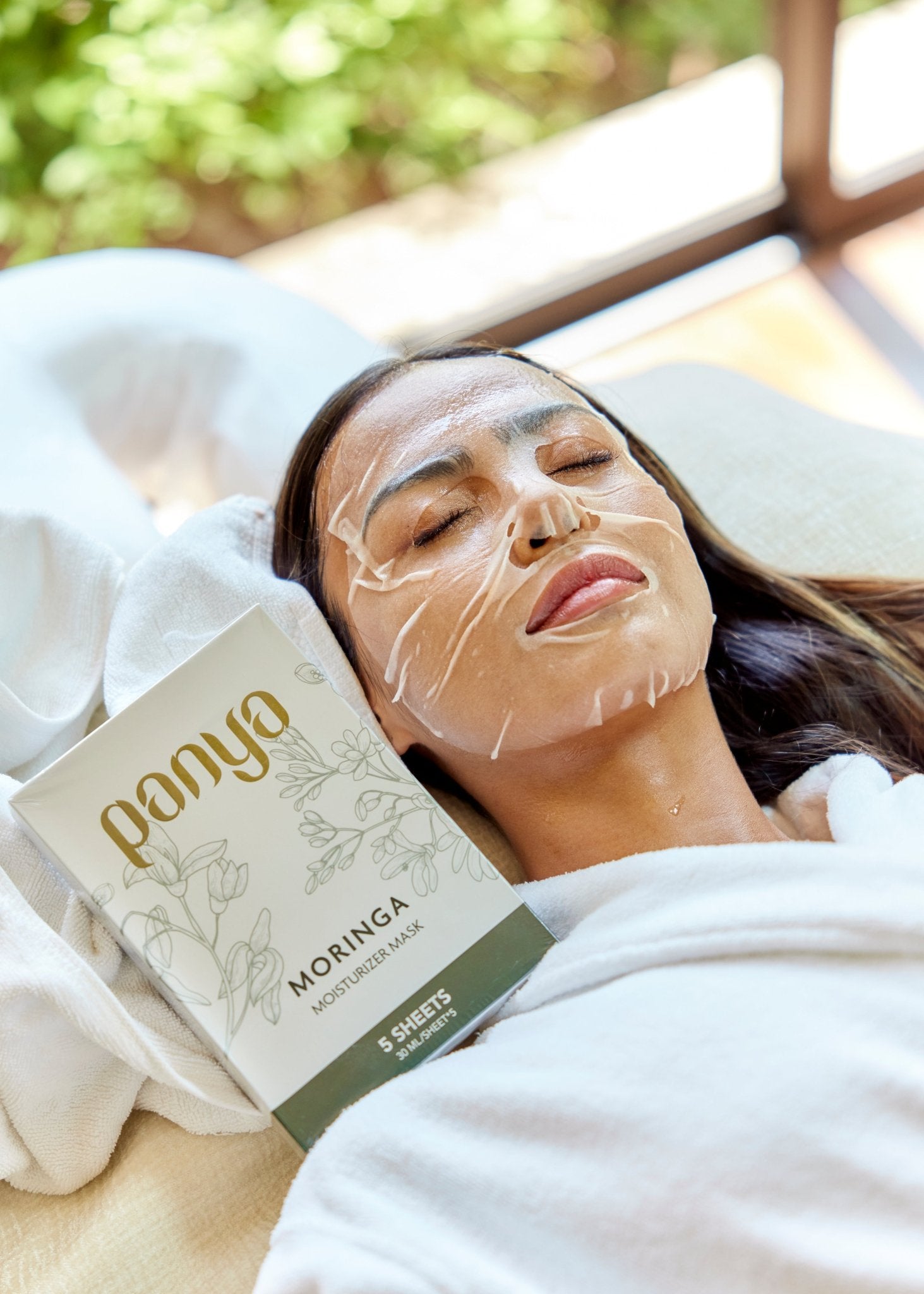 Panya Moringa Face Mask: organic, multi-layer hydration and rejuvenation With Thai moringa extracts, vitamin b3 &amp; collagen.